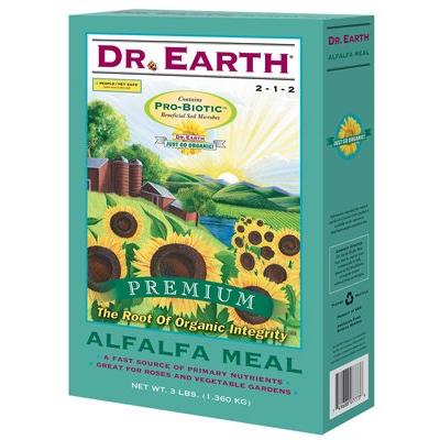 Dr Earth 720 Alfalfa Meal Organic Fertilizer, 2-1-2, 3-Lb. Box - Quantity 1