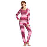 Leveret Womens Fitted Striped 2 Piece Pajama Set 100% Cotton (X-Small, Berry & Chime) screenshot. Pajamas directory of Lingerie.