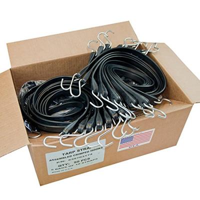 Universal Polymers 10" USA Tarp Straps with Crimped Hooks (Box of 50)