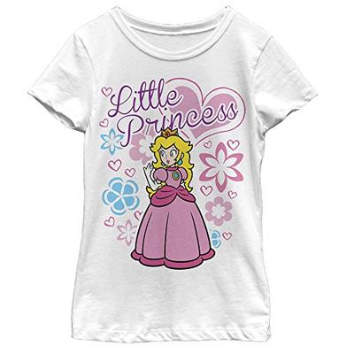 Nintendo Girls' Little Princess Peach White T-Shirt