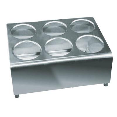 Winco FC-6H 6 Hole Flatware Cylinder Holder, 2-Tier