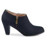 Brinley Co. Womens Sadra Faux Suede Low-Cut Comfort-Sole Ankle Booties Navy, 8 Regular US screenshot. Shoes directory of Clothing & Accessories.