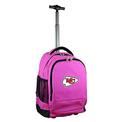Denco NFL Kansas City Chiefs Expedition Wheeled Backpack, 19-inches, Pink