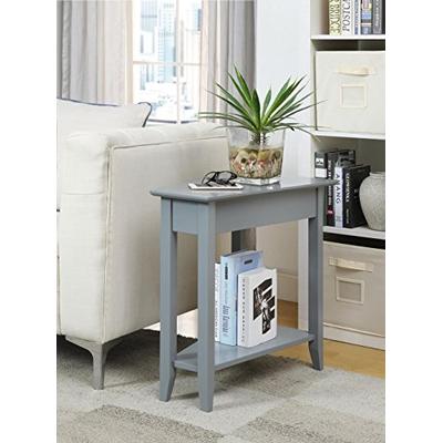 Convenience Concepts 7105060GY American Heritage Wedge End Table, Gray