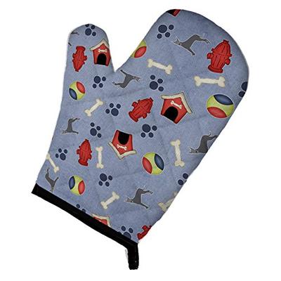 Caroline's Treasures BB4086OVMT Dog House Collection Blue Cropped Great Dane Oven Mitt, Large, multi