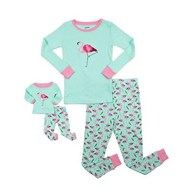 Leveret Kids & Toddler Pajamas Matching Doll & Girls Pajamas 100% Cotton 2 Piece Pjs Set (Size 6 Yea
