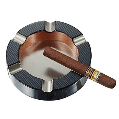 Visol Products Tyrus Carbon Fiber Round Cigar Ashtray