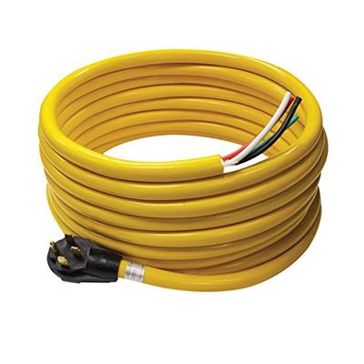 Quick Products QP-50-36H 50 Amp RV Cord - Grip Handle Plug and 6" Loose End, 36'