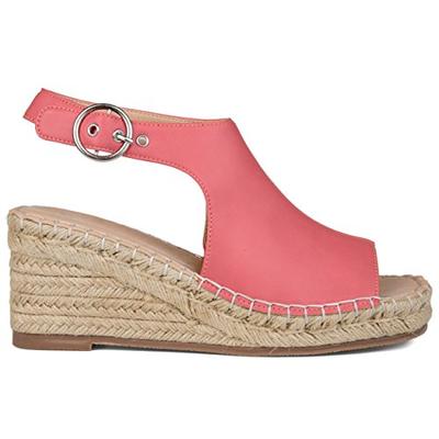 Brinley Co. Womens Wedge Sandals Coral, 10 Regular US