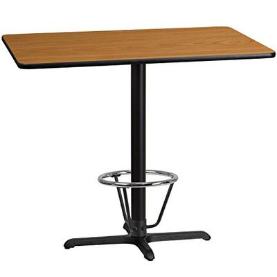 Flash Furniture 30'' x 48'' Rectangular Natural Laminate Table Top with 22'' x 30'' Bar Height Table