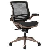 Flash Furniture Mid-Back Transparent Black Mesh Executive Swivel Chair with Melrose Gold Frame and F screenshot. Chairs directory of Office Furniture.