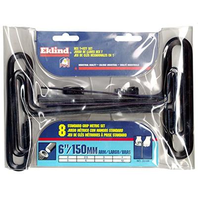 Eklind Tool Company 35168 8 Piece 6" Metric T-Handle Hex Key Set