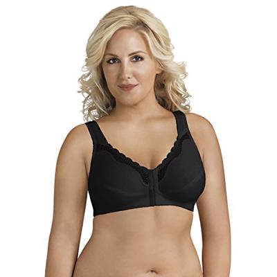 Exquisite Form Fully Women's Front Close Cotton Posture Bra #5100531, Black, 38C