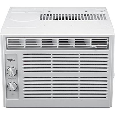 Whirlpool 5,000 BTU 115V Window-Mounted Air Conditioner with Mechanical Controls White