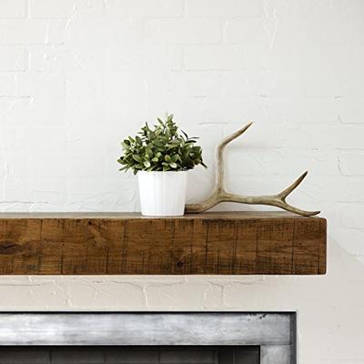 Dogberry Collections m-rust-7205-agok-none Rustic Mantel Shelf, Aged Oak, 72"