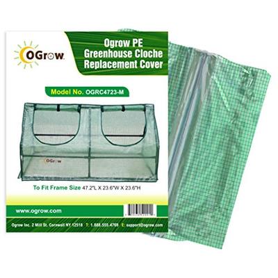 OGrow Greenhouse Cloche PE Replacement Cover - to Fit Frame Size 47.2" L X 23.6" W X 23.6" H