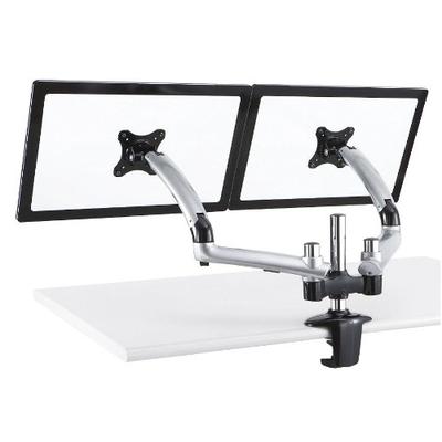 Cotytech Expandable Dual Desk Mount Spring Arm Clamp Base - Silver (DM-GSD12-C)