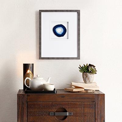 Madison Park Blue Agate Stone Framed Graphic Blue See Below