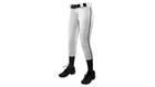 CHAMPRO Women's Tournament Fastpitch Pant with Piping White/Black 2XL