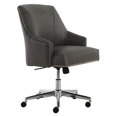 Serta Style Leighton Home Office Chair, Gathering Gray Bonded Leather