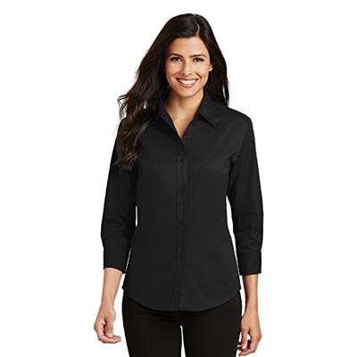 Port Authority Ladies 3/4-Sleeve Easy Care Shirt XL Black