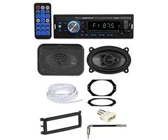 Digital Media Receiver+Front 4x6 Speakers+Wire Kits for 03-06 Jeep Wrangler TJ