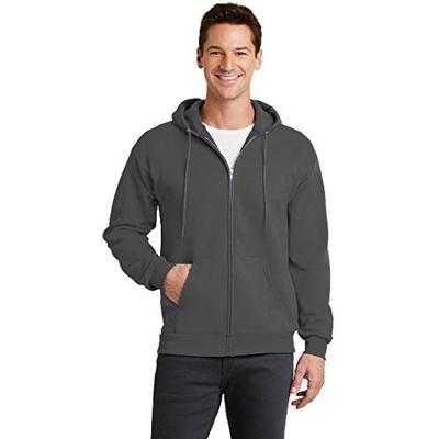 Port & Company - Core Fleece Full-Zip Hooded Sweatshirt. PC78ZH Charcoal L
