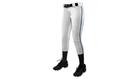 CHAMPRO Women's Tournament Fastpitch Pant with Piping White/Navy Medium