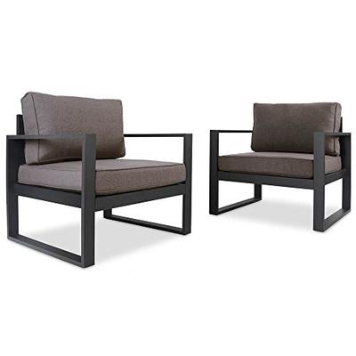 Real Flame 9611-BK Set of 2 Baltic Casual Chairs, Black