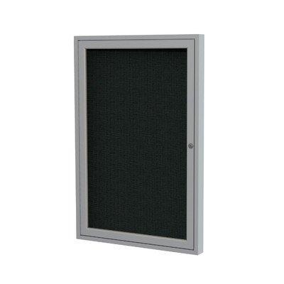 1 Door Enclosed Bulletin Board Frame Finish: Bronze, Surface Color: Black, Size: 3' H x 2'6" W