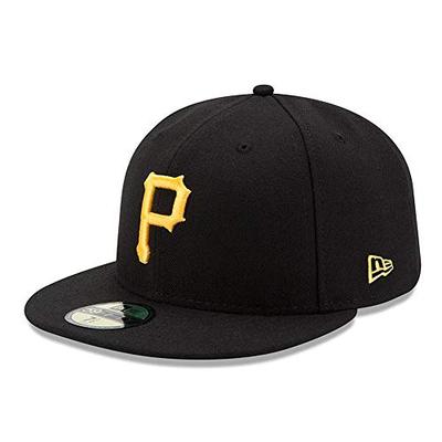 Men's Pittsburgh Pirates New Era Black Game Authentic Collection On-Field 59FIFTY Fitted Hat Size 7