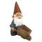 Design Toscano Wheelbarrow Willie Garden Gnome Statue Bird Feeder, 12 inch, Polyresin, Full Color