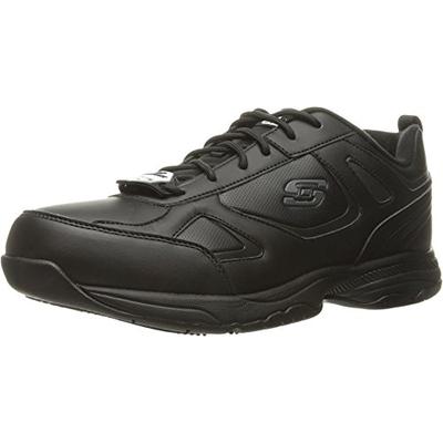 Skechers Work Men's Dighton Black Synthetic/Leather Shoe