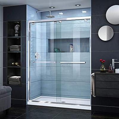 DreamLine Encore 50-54 in. W x 76 in. H Frameless Semi-Frameless Bypass Shower Door in Chrome, SHDR-