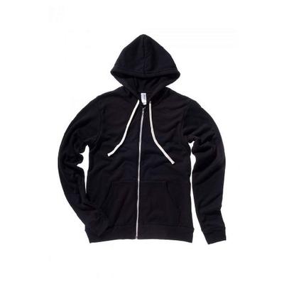 Canvas 3909 Unisex Triblend Sponge Fleece Full-Zip Hoodie, Solid Black TriBlend, Small