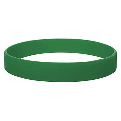 GOGO 10 Dozen Silicone Wristbands, Adult-Size Rubber Bracelets, Great for Event-ForestGreen