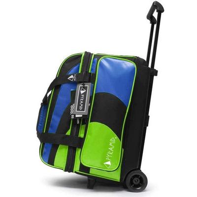 Pyramid Path Deluxe Double Roller Bowling Bag (Lime Green/Royal Blue)