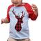 7 ate 9 Apparel Kids Plaid Deer Christmas Raglan Shirt Red 3T