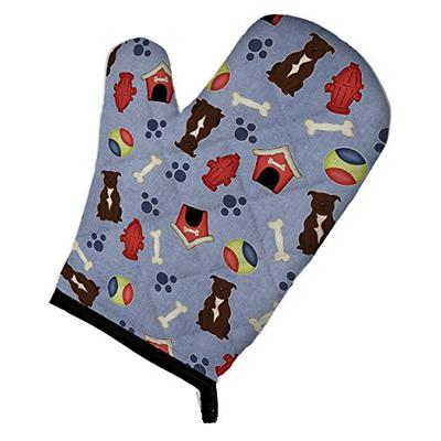 Caroline's Treasures BB2661OVMT Dog House Collection Staffordshire Bull Terrier Chocolate Oven Mitt,
