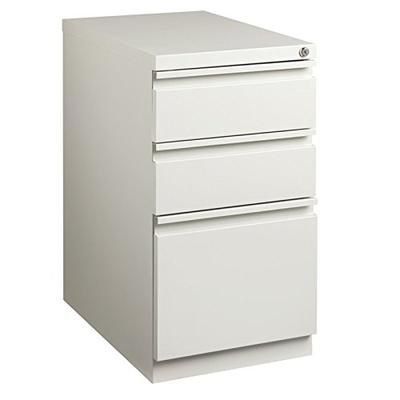 Hirsh Commercial Grade 20 Inch Deep Full Extension 3 Drawer File Cabinet in Light Gray