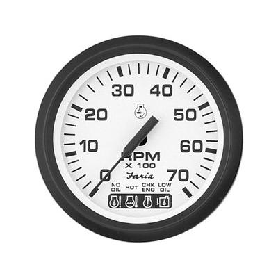 EURO 7000 OMC SYSTEM CHECK Tachometer, White