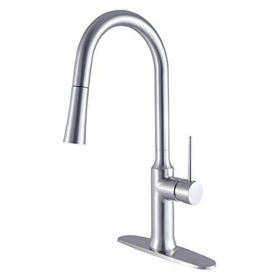 Kingston Brass LS2728NYL Single-Handle Pull-Down Kitchen Faucet 8" in Spout Reach Satin Nickel