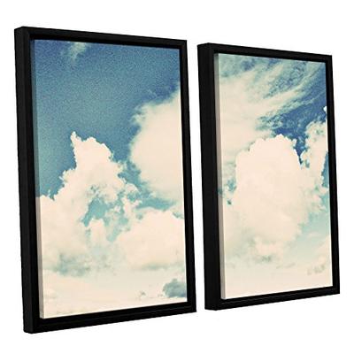 ArtWall 2 Piece Elana Ray's Clouds on a Beautiful Day Floater Framed Canvas Set, 24 x 32", Multicolo