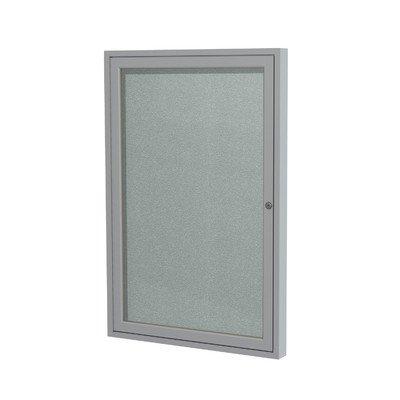 1 Door Outdoor Enclosed Bulletin Board Size: 2' H x 1'6" W, Frame Finish: Satin, Surface Color: Silv