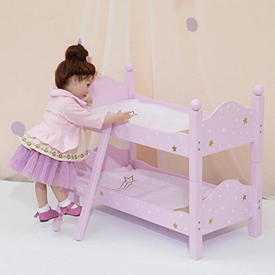 Olivia's Little World 18" Doll Furniture Bunk Bed, Purple, 20" x 10.625" x 17.125"