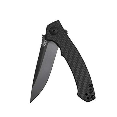 Zero Tolerance 0450CF; Folding Knife with 3.25" DLC-Coated S35VN Stainless Steel Blade, All-Black Ca