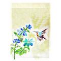 Betsy Drake Interiors Hummingbird 1-Sided Polyester Garden Flag in Blue/Green | 18 H x 12.5 W in | Wayfair FL1009