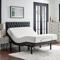 Transform Adjustable Queen Wireless Remote Bed Base by Modway Upholstered/Metal & Upholstered/Polyester/Metal in Gray | Wayfair MOD-6108-GRY