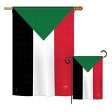 Breeze Decor Sudan of the World Nationality Impressions Decorative Vertical 2-Sided Polyester Flag Set in Black/Green | 40 H x 18.5 W in | Wayfair