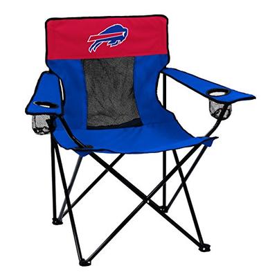 Logo Brands NFL Buffalo Bills Folding Elite Chair with Mesh Back and Carry Bag , Royal, One Size